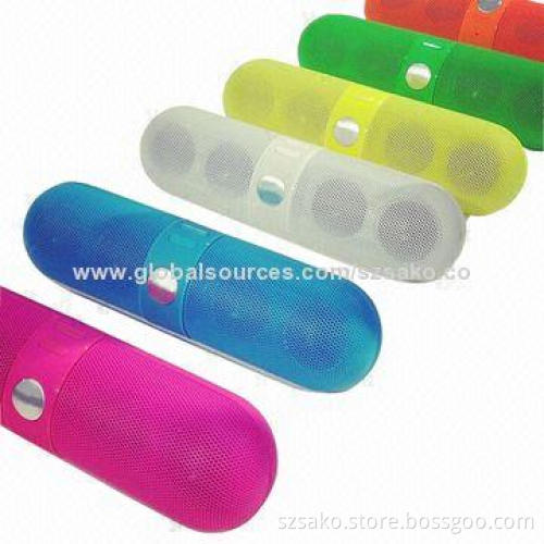 Portable Pill Bluetooth Speaker with 4 Drivers, SD Card Reader, Multicolor, High Quality, for Phones
